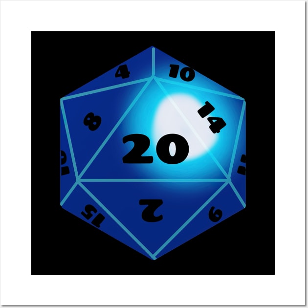 Dice 20 Roll playing game Wall Art by Lapicorn Design